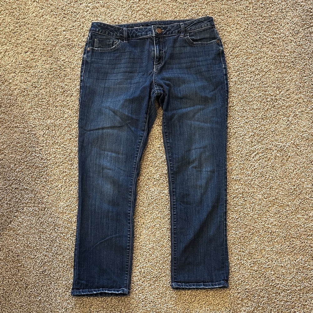 Simply Vera Vera Wang Dark Blue Cropped Jeans